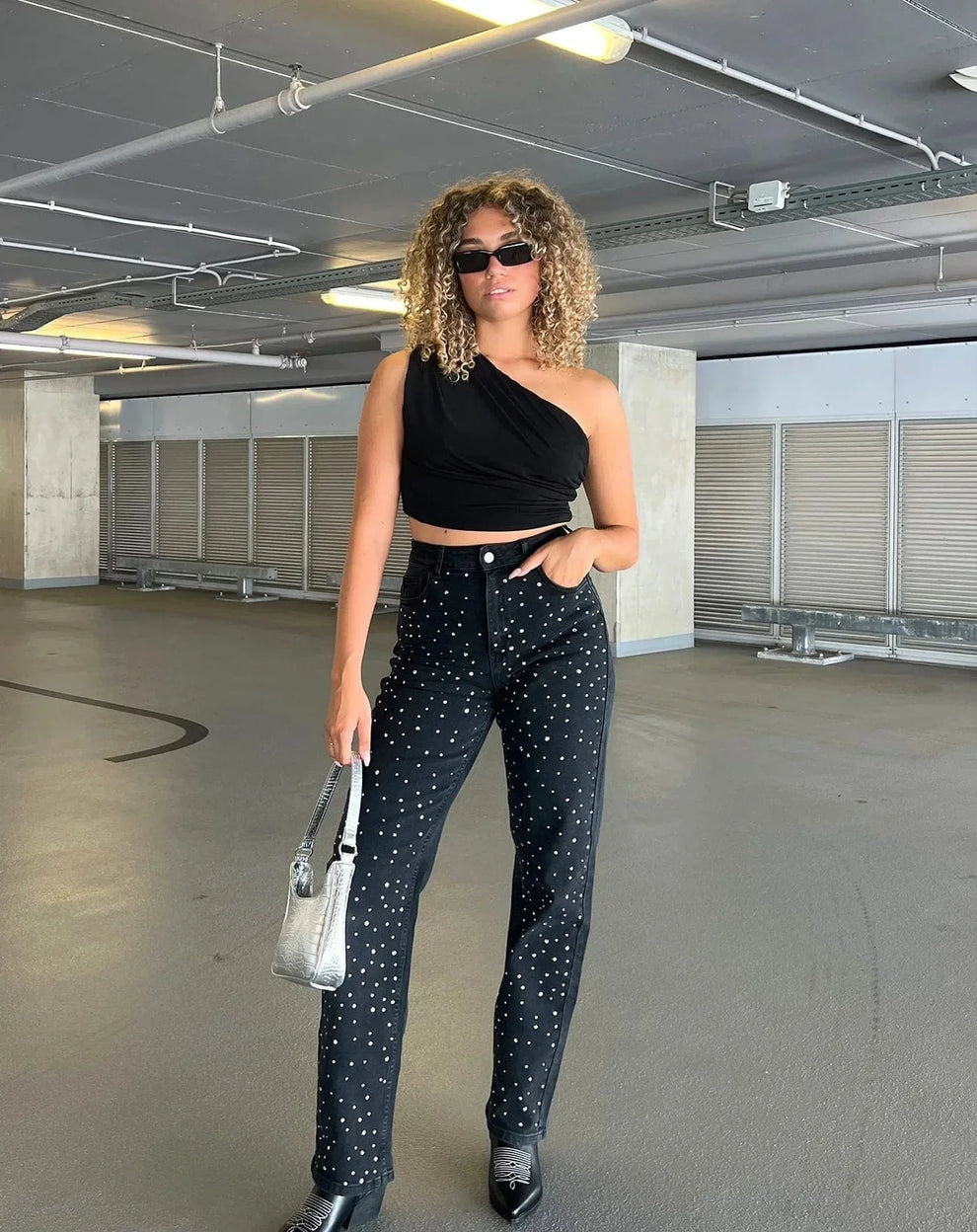 Hailey Denim Glitter Jeans | Dames spijkerbroek met sprankelende details en comfortabele pasvorm