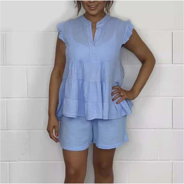 Harlow - Korte Broek En Top Met Volants