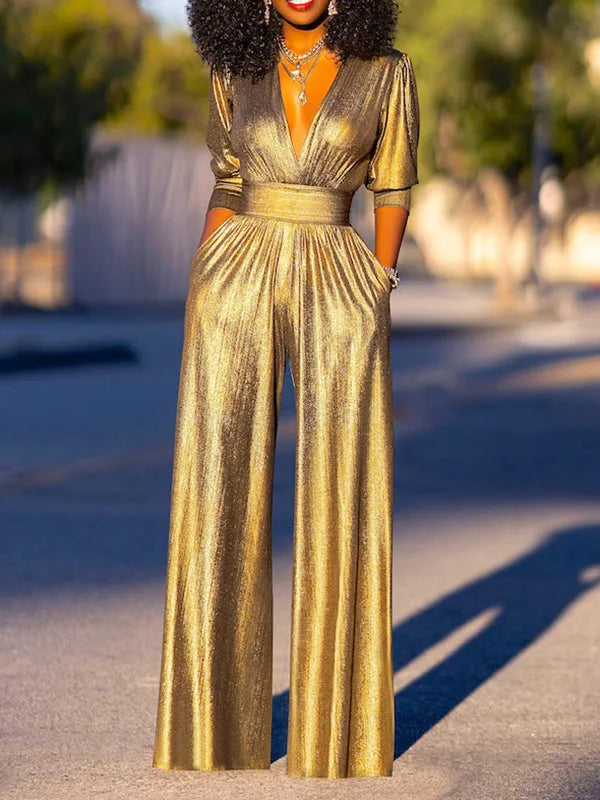 Helena - Glanzende Jumpsuit