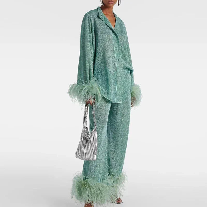 Henley - Luxe Glitter Set met Veren