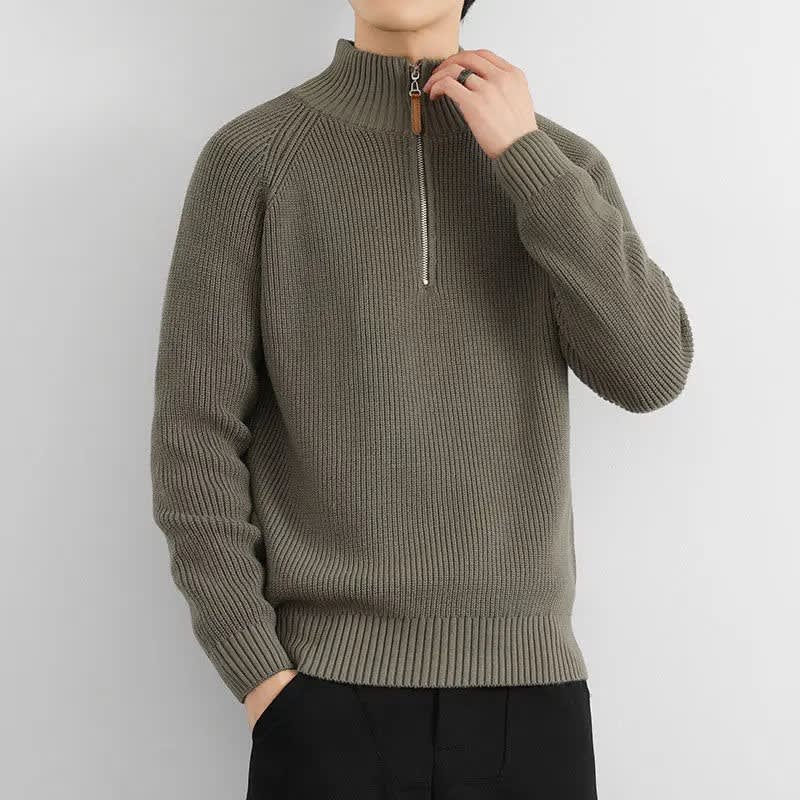 Callahan Ribbed Half Zip Sweater_3