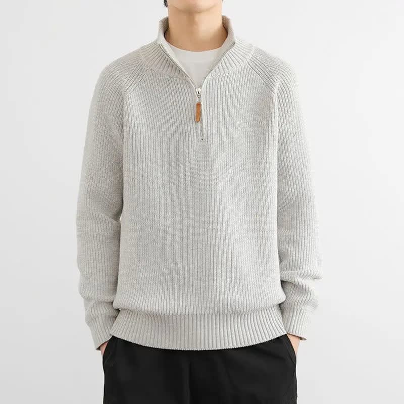 Callahan Ribbed Half Zip Sweater_4