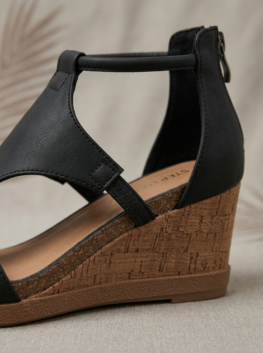 Dames Sleehak Sandalen – Open Teen, Geschikt voor Casual en Zomer Gebruik
