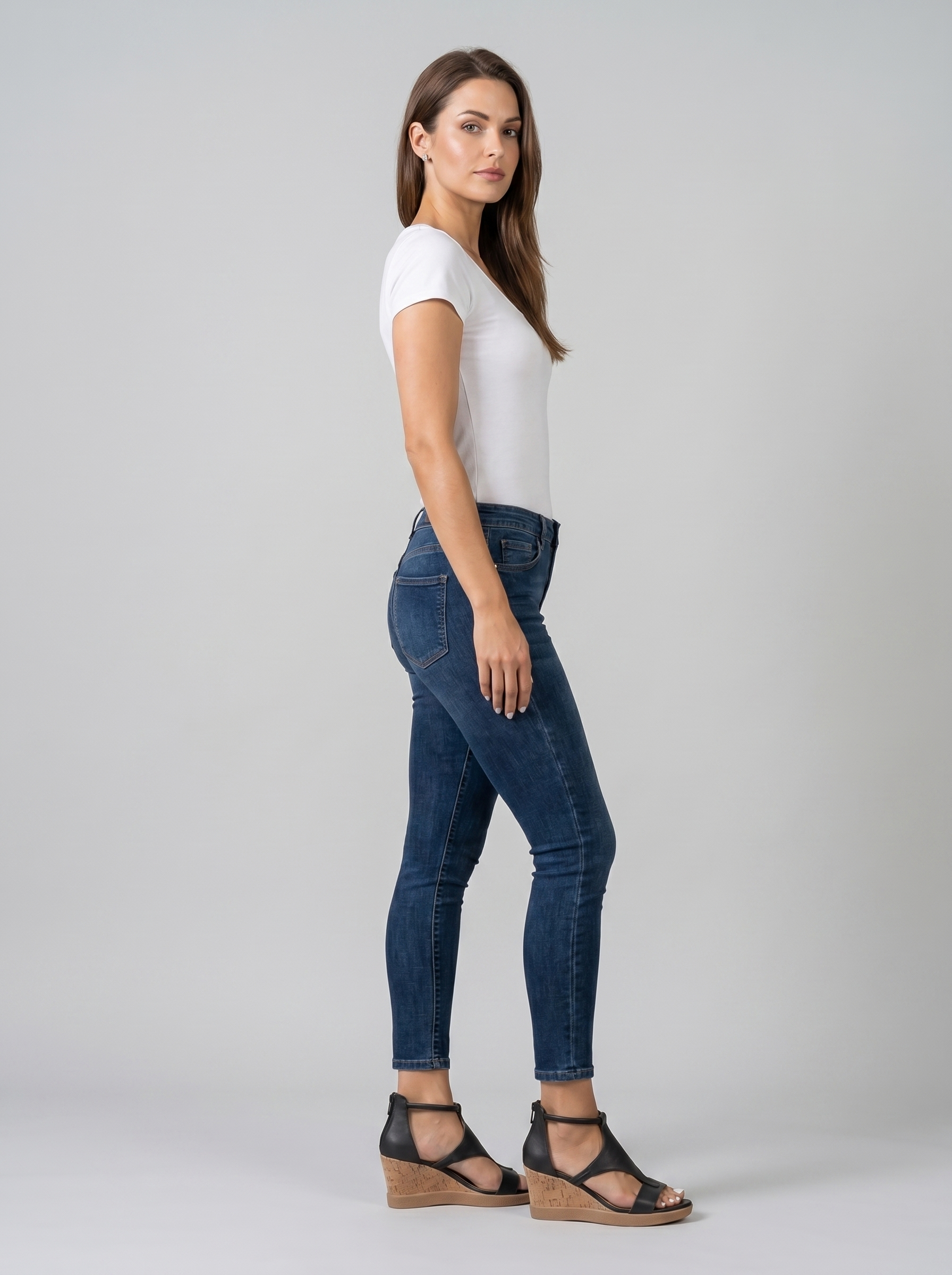 Dames Sleehak Sandalen – Open Teen, Geschikt voor Casual en Zomer Gebruik