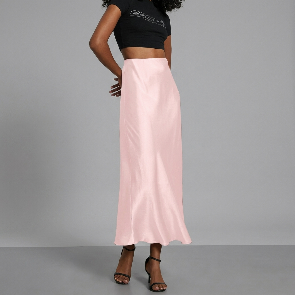 Dames Slim Fit Rok – Middellange Lengte, Geschikt voor Casual en Werkgebruik