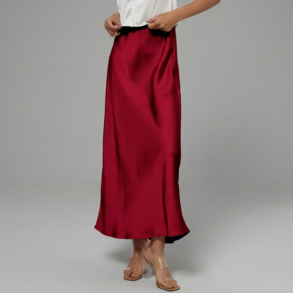 Dames Slim Fit Rok – Middellange Lengte, Geschikt voor Casual en Werkgebruik