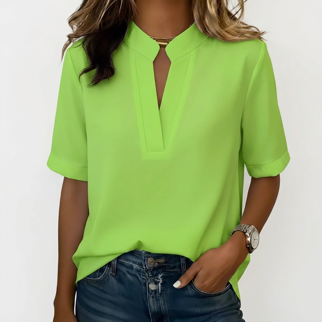 Dames Losse Pasvorm T-shirt – Casual met Ronde Hals en Korte Mouwen