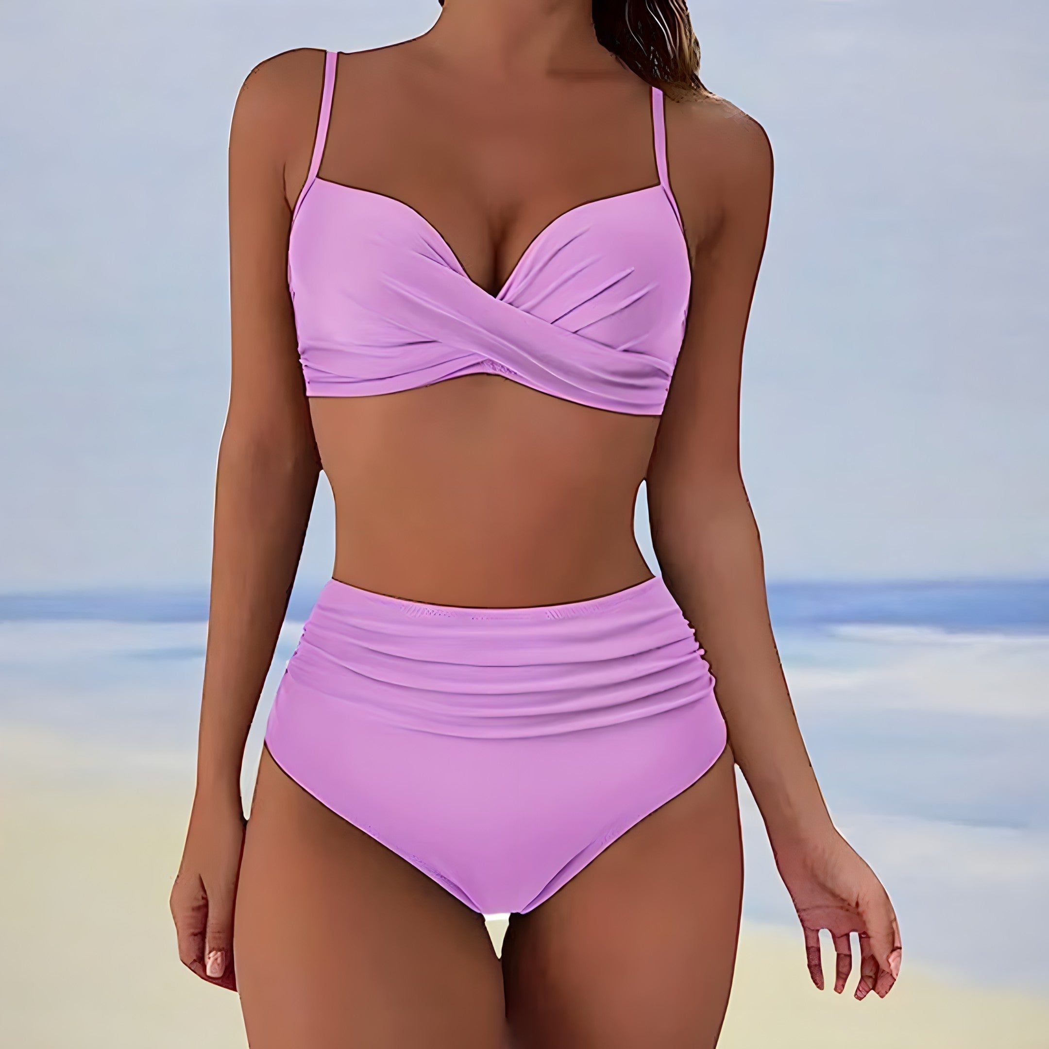 MM | Bikini met hoge taille en gedraaide top