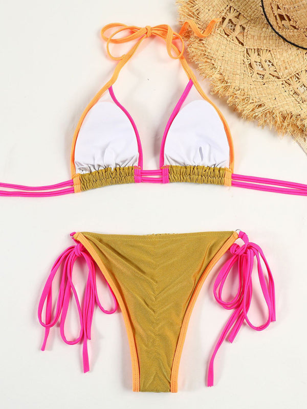 Anne-Sophie | Dames Strapless Badpak met Print – Stijlvol Gesplitst Design voor Zomer & Strand