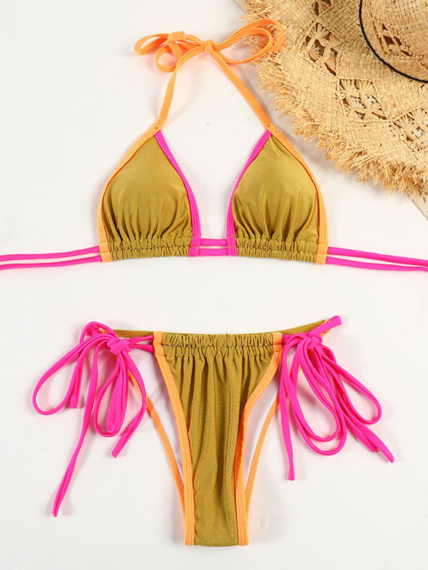 Anne-Sophie | Dames Strapless Badpak met Print – Stijlvol Gesplitst Design voor Zomer & Strand