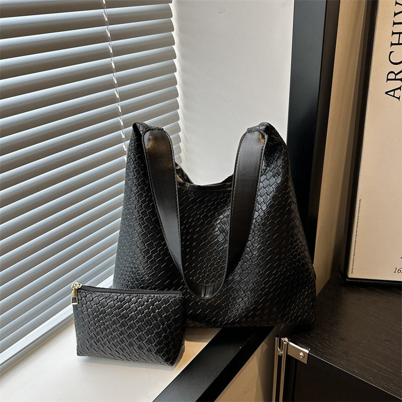 Benita Geweven Tas | Vegan Schoudertas met Pouch
