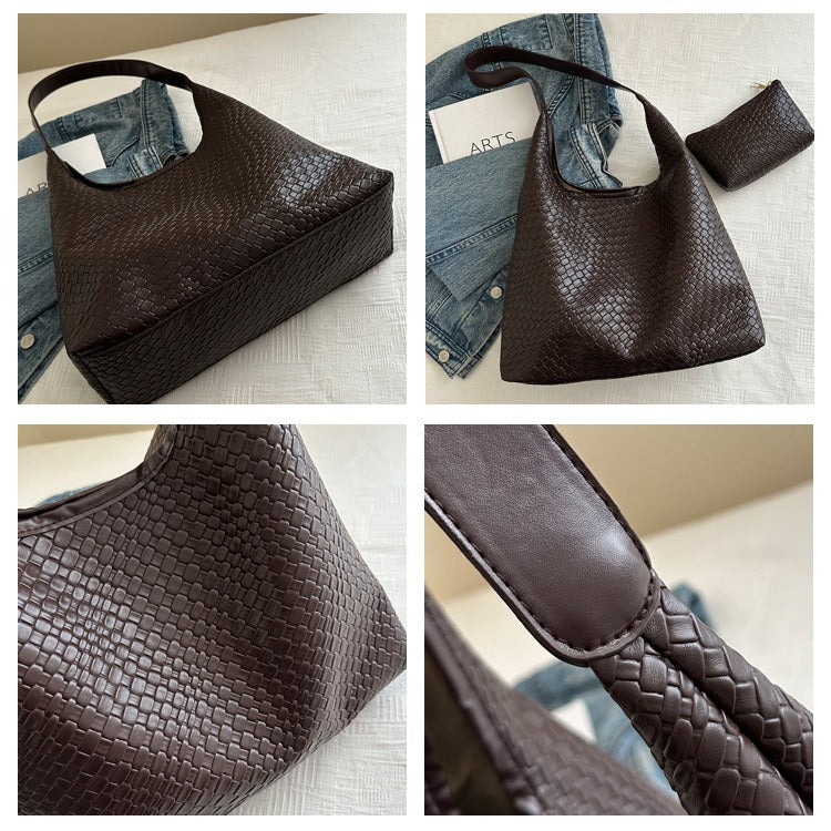 Benita Geweven Tas | Vegan Schoudertas met Pouch