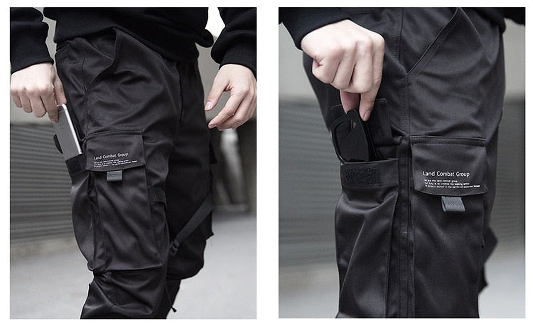 Joggery męskie techwear - kieszenie cargo – widok produktu 7 | Ionotix