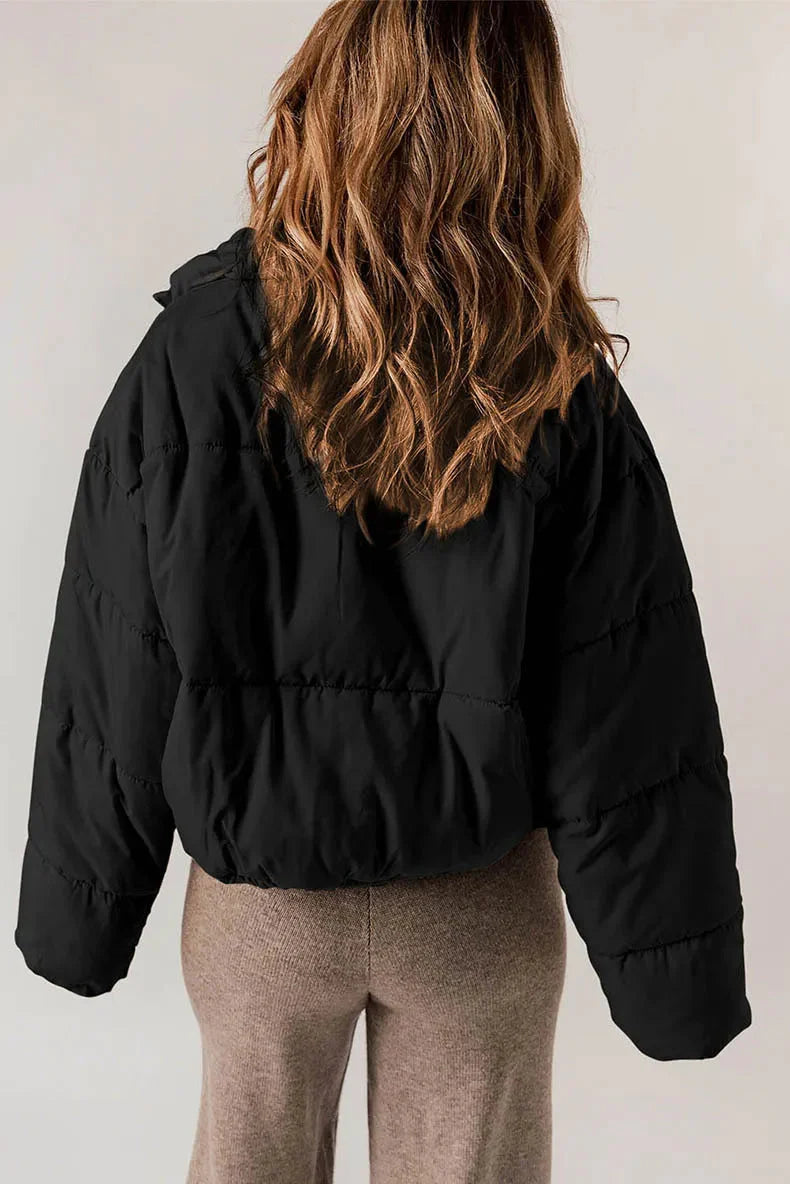 Jade Pufferjas | Dames winterjas met dikke isolatie en opstaande kraag