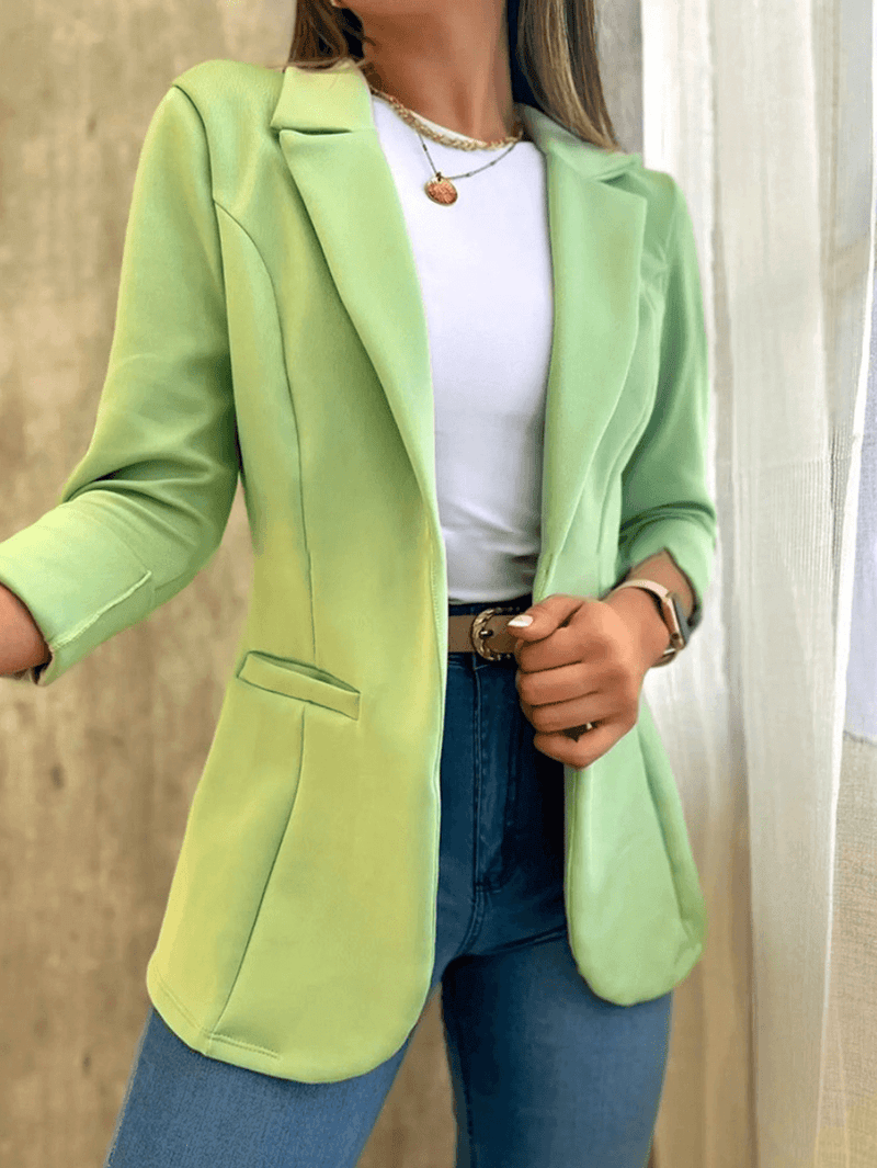 Jaisley - Pastel Blazer Met Zakken Elegant Damesmode