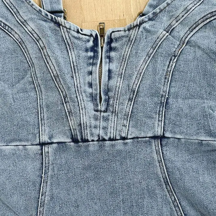 Jazzy - Denim Jurk Met Verstelbare Bandjes