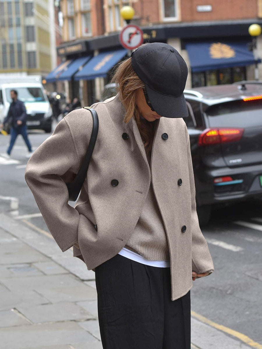 Herfstjas | Dames oversized jas met vintage details en casual stijl