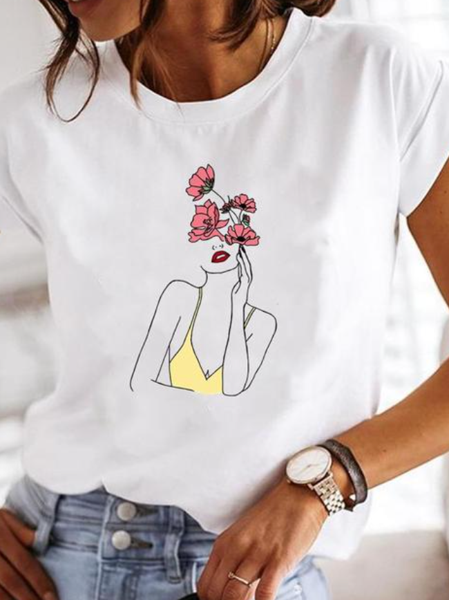 Jillian - Bedrukt T-Shirt Voor Dames