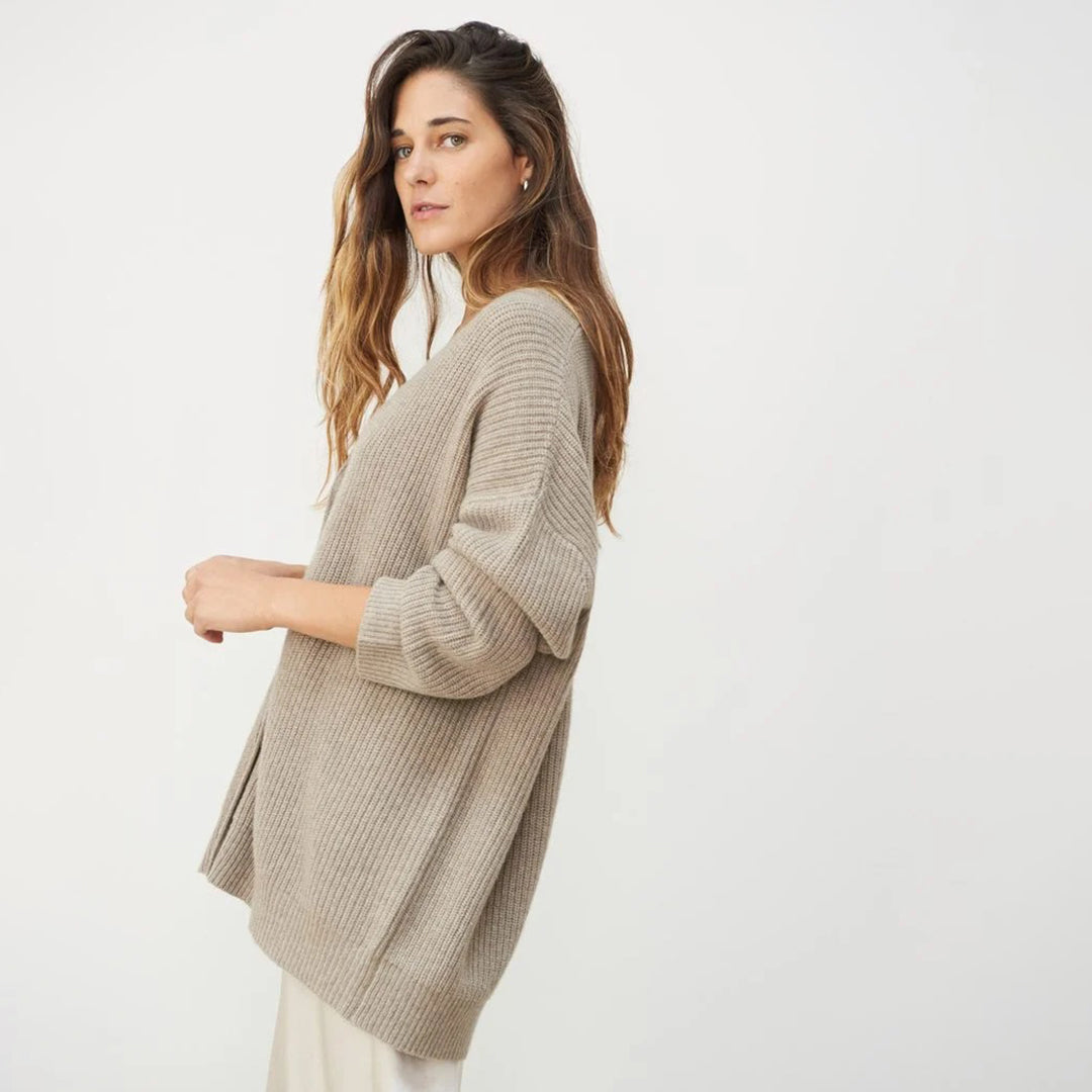 Lacey oversized vest dames | Luxe kasjmier vest met relaxte pasvorm en lichtgewicht comfort