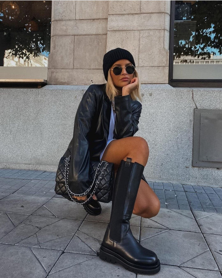 Leren blazer voor dames