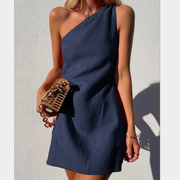 Lielle - Elegante en Comfortabele One Shoulder Jurk