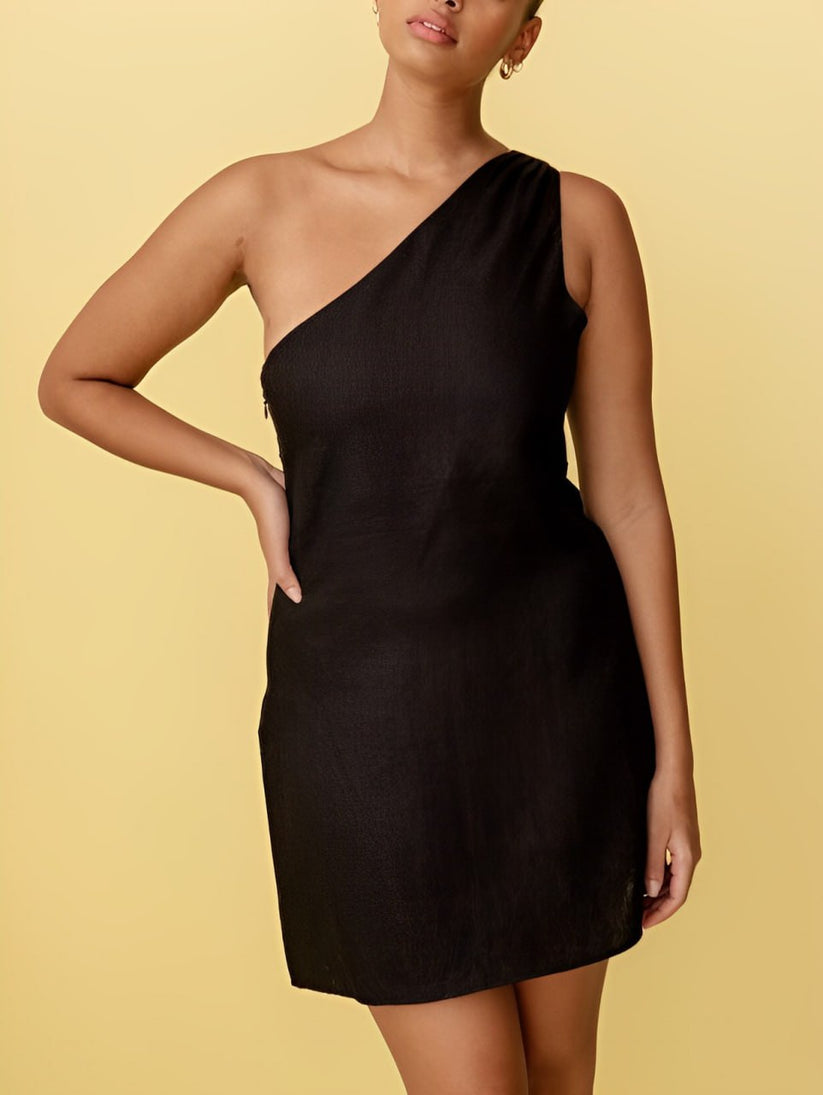 Lielle - Elegante en Comfortabele One Shoulder Jurk