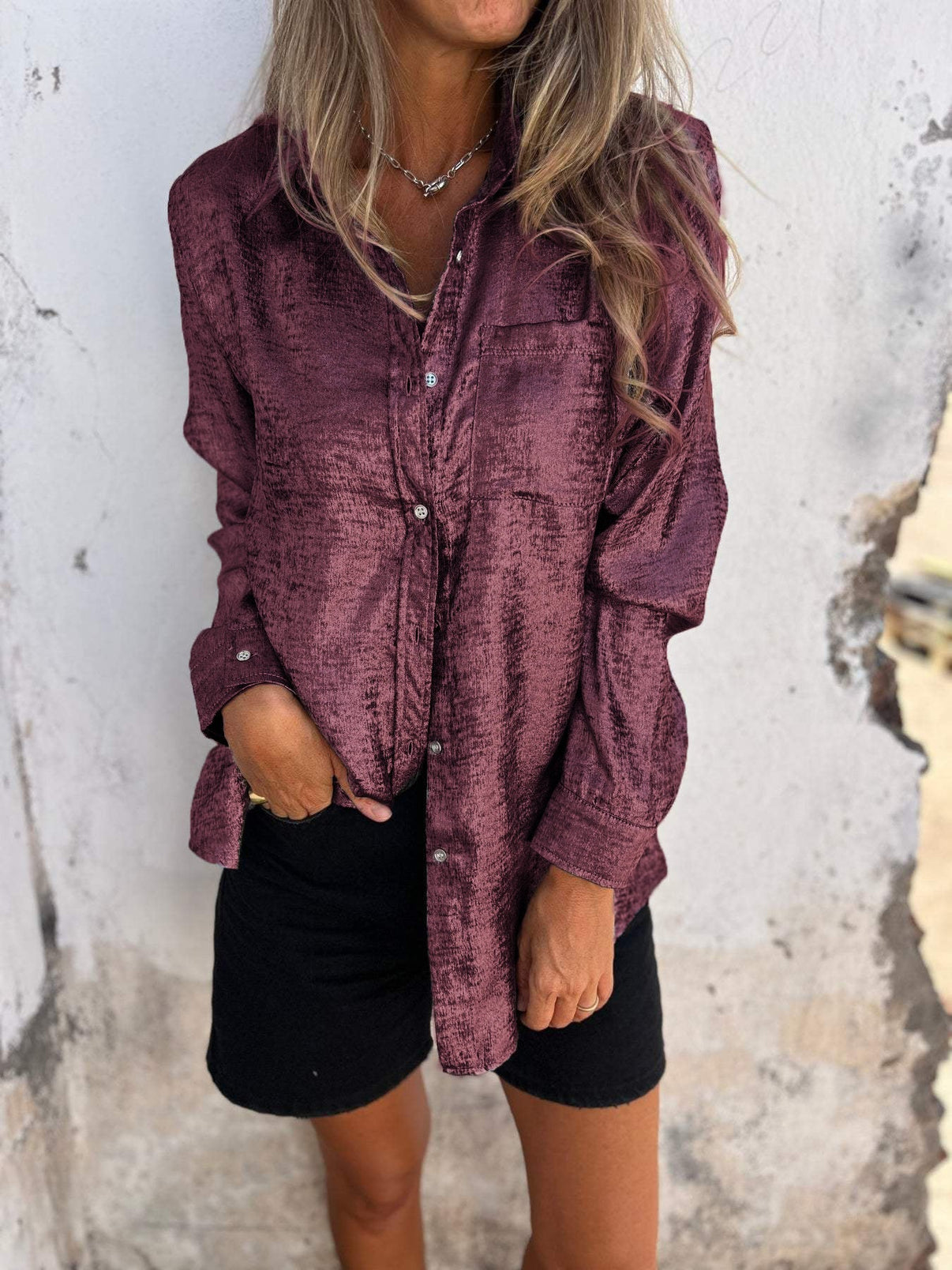 Liv - Metallic Blouse