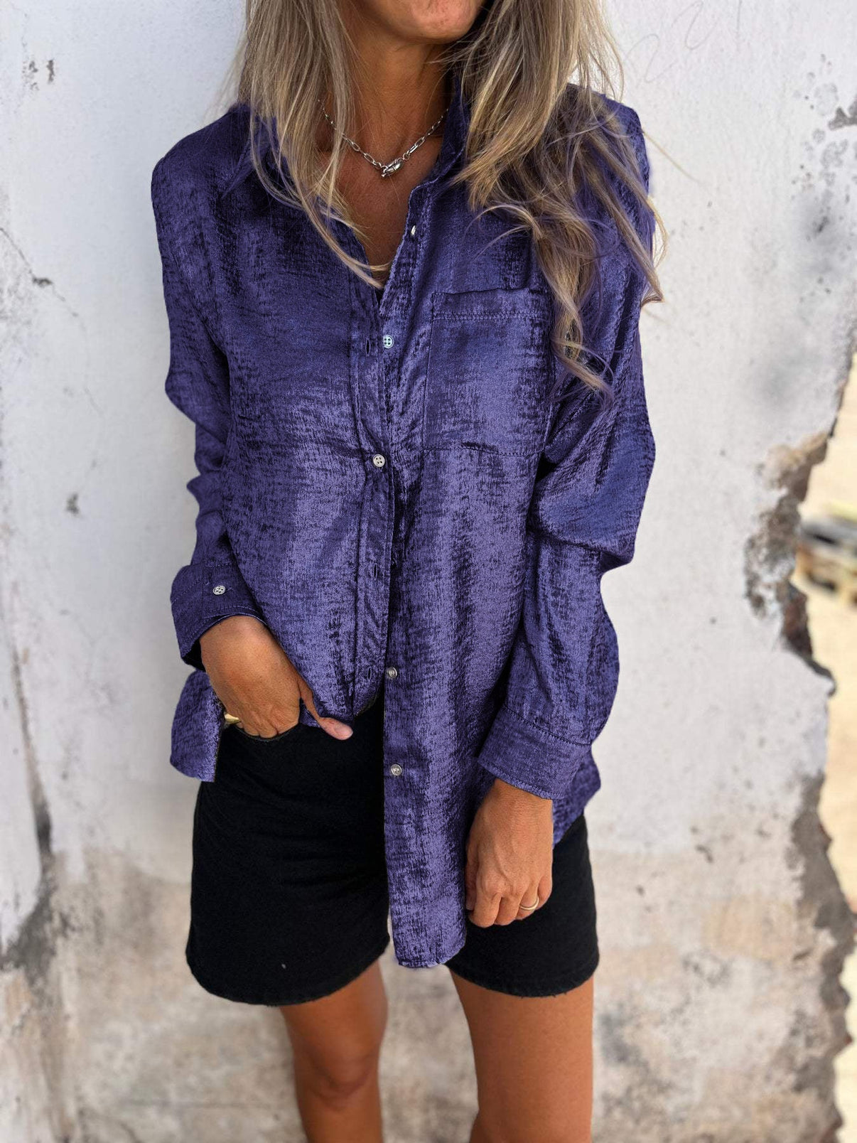 Liv - Metallic Blouse