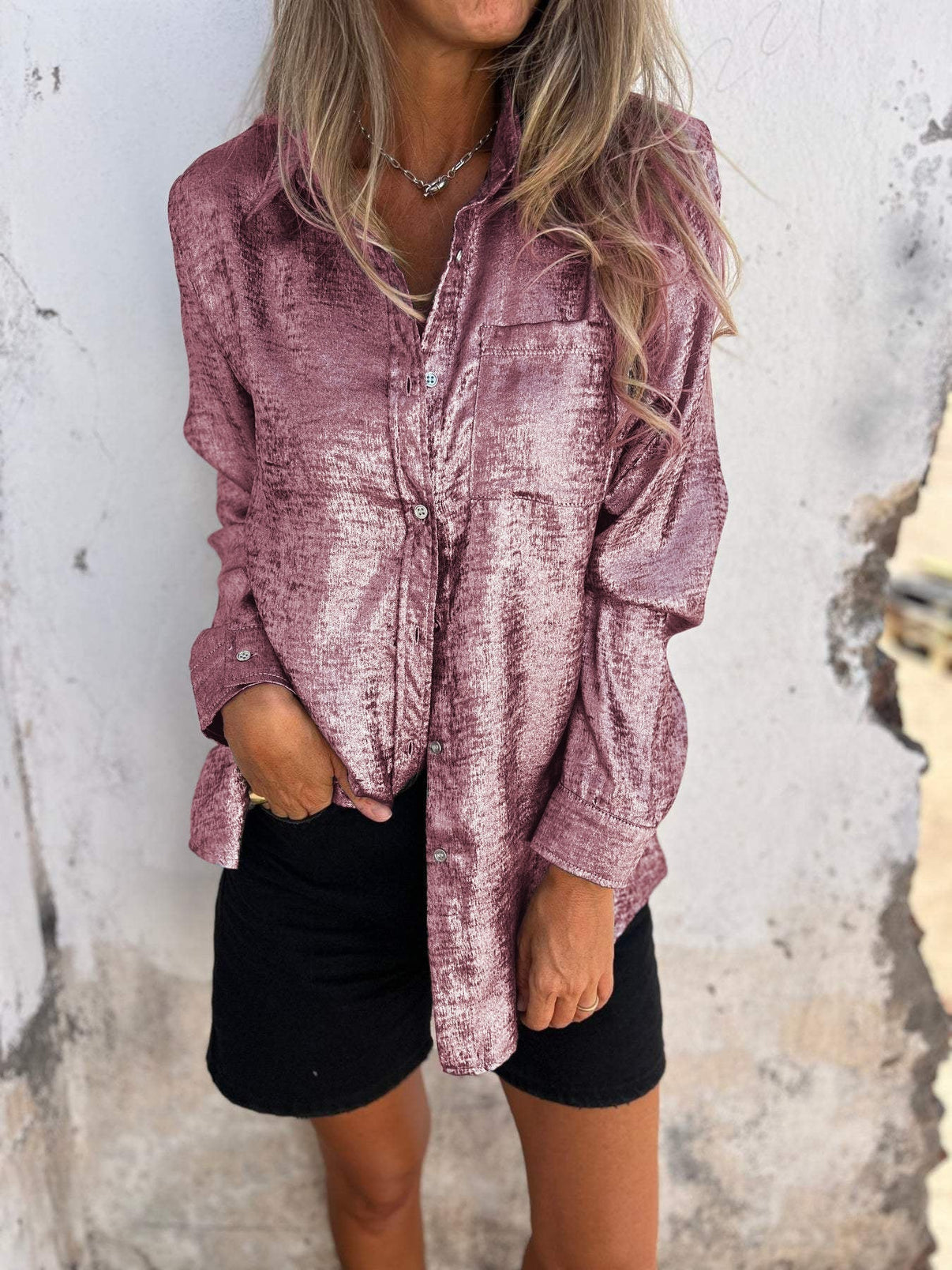 Liv - Metallic Blouse