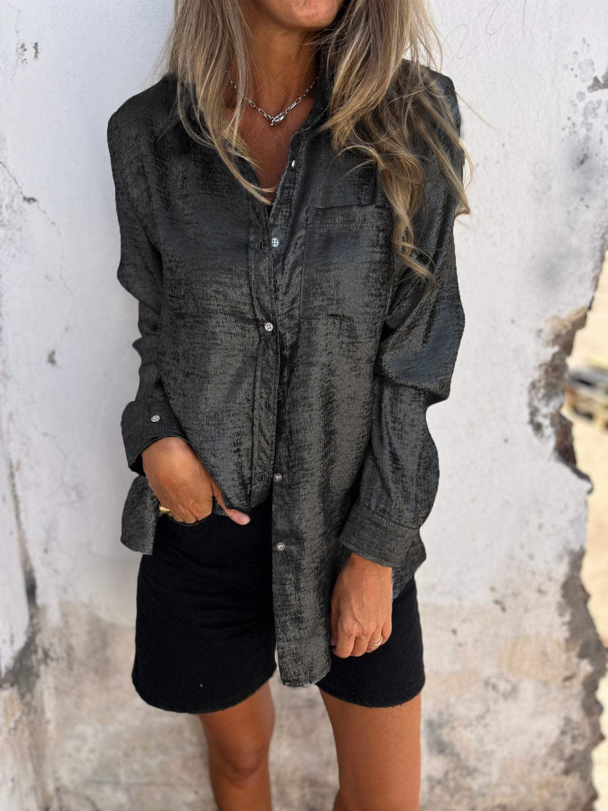 Liv - Metallic Blouse