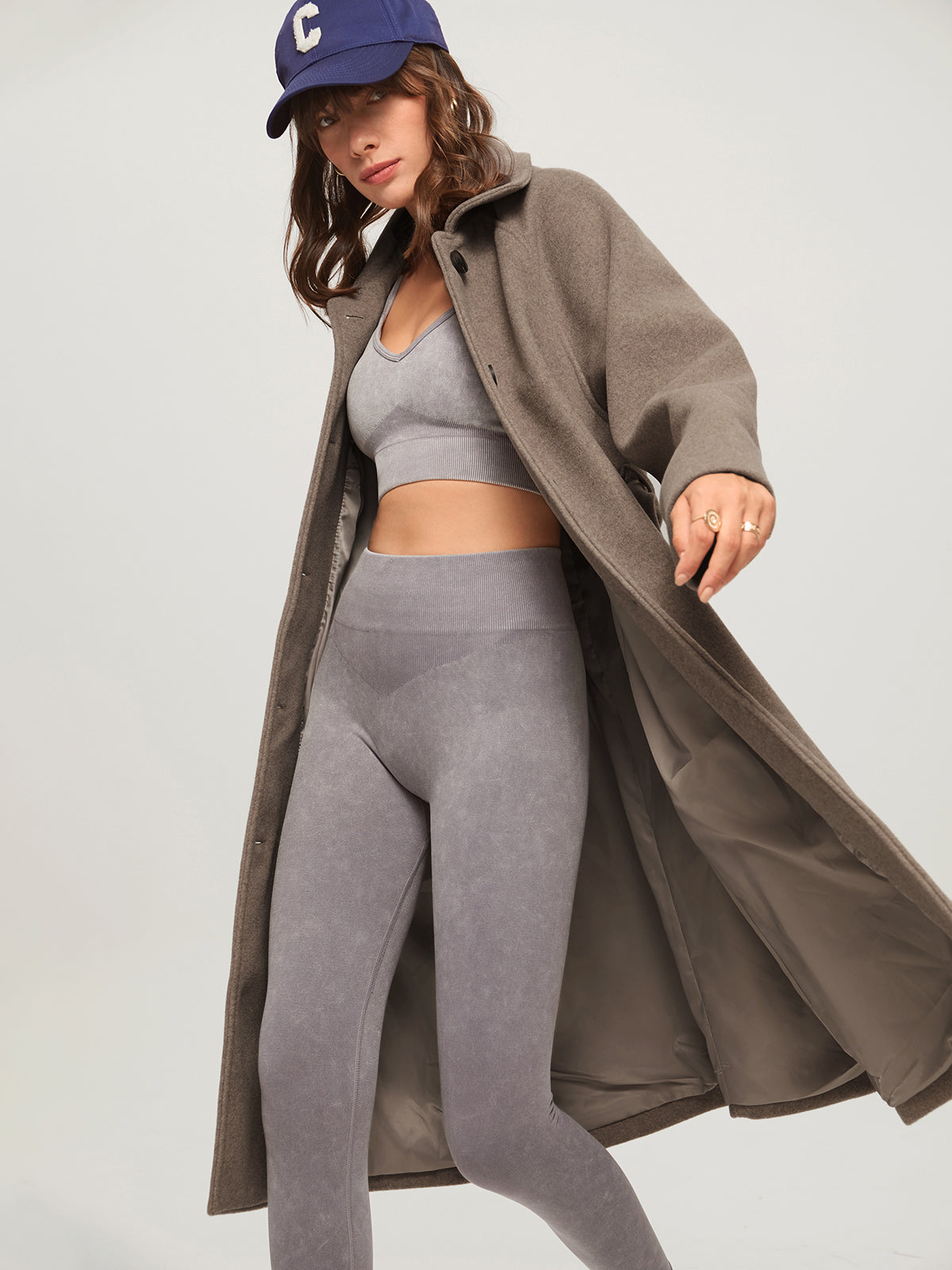 Livia Lange Overjas | Dames overjas van geweven stof met casual stijl