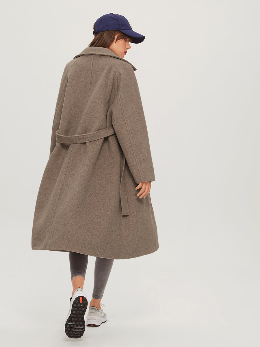Livia Lange Overjas | Dames overjas van geweven stof met casual stijl