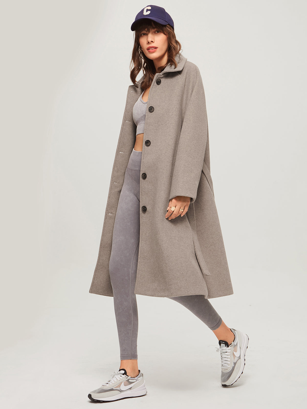 Livia Lange Overjas | Dames overjas van geweven stof met casual stijl