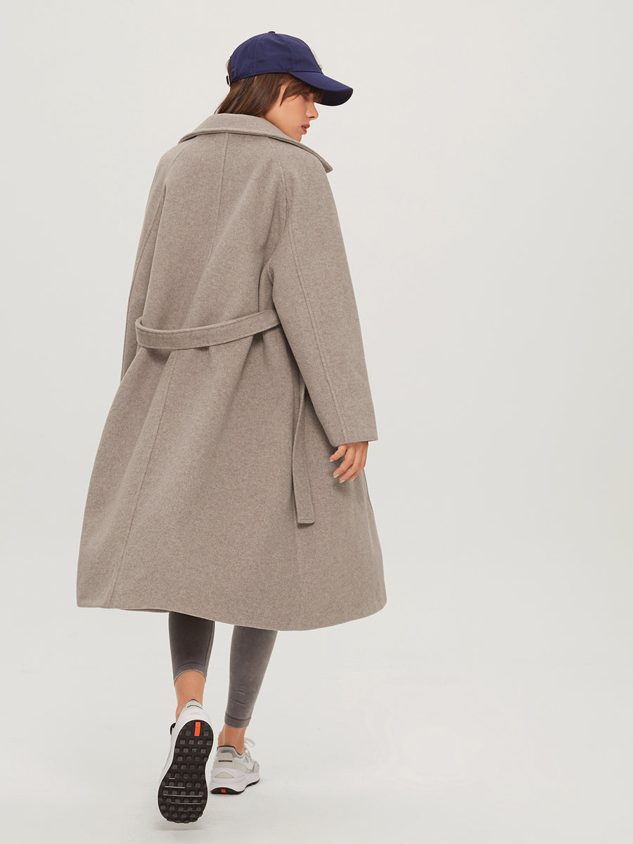 Livia Lange Overjas | Dames overjas van geweven stof met casual stijl