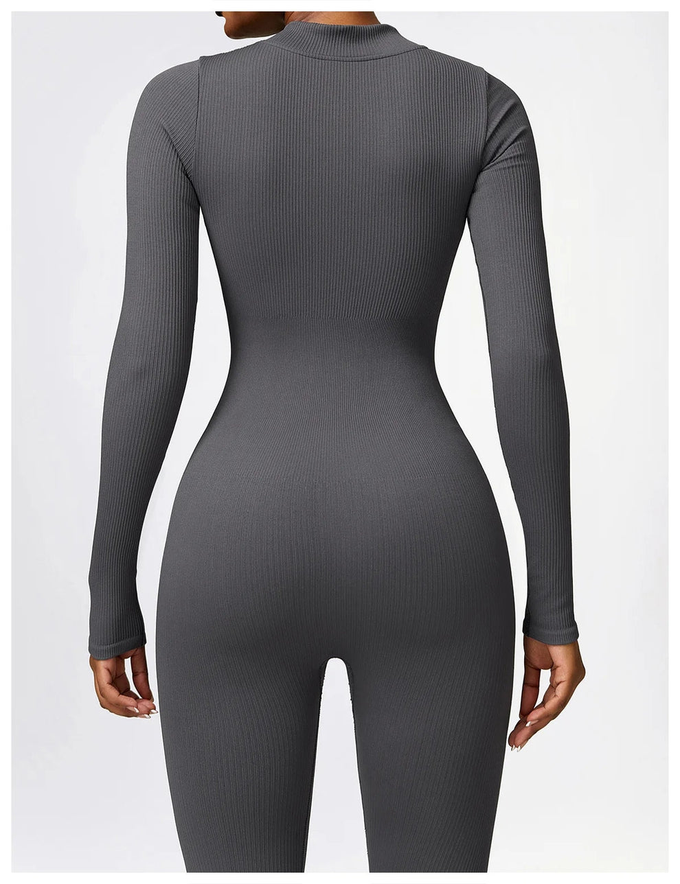 Lonnie - Jumpsuit Met Rits En Lange Mouwen