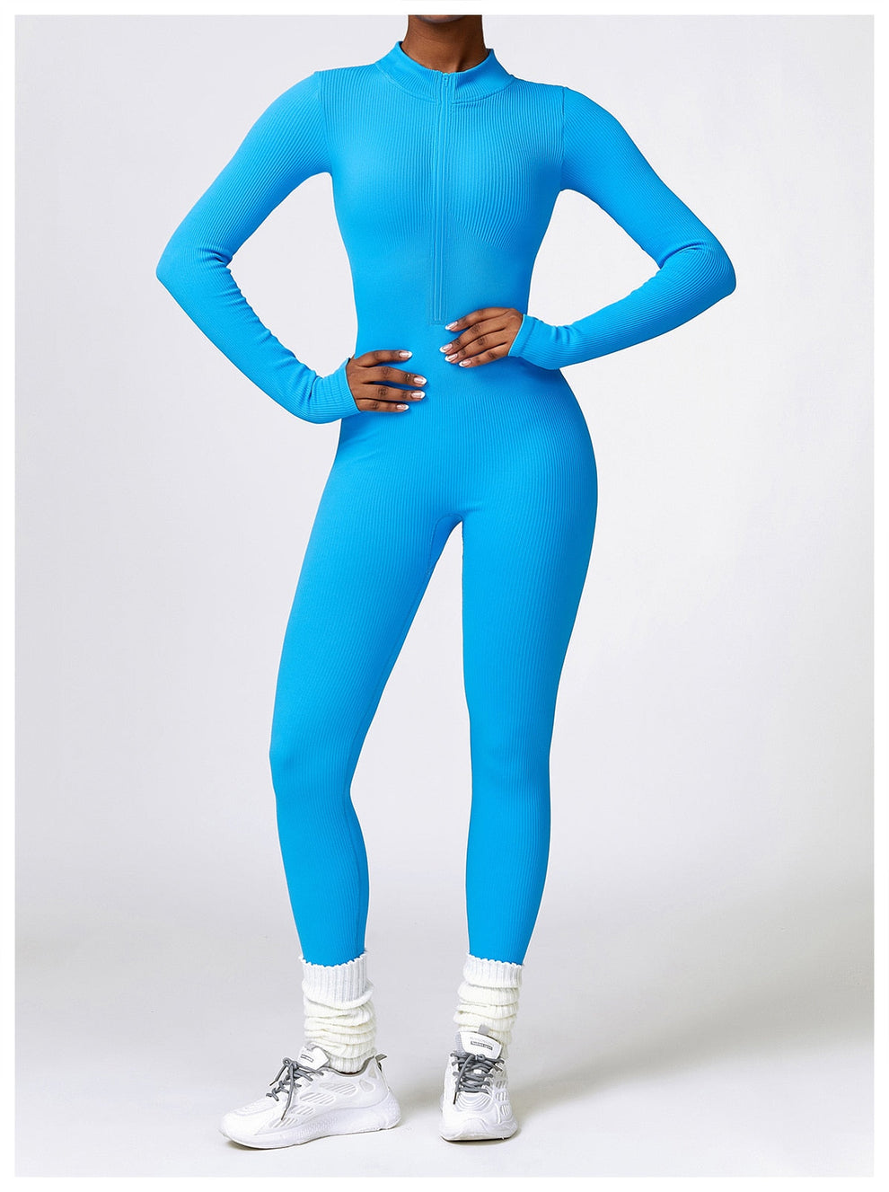 Lonnie - Jumpsuit Met Rits En Lange Mouwen