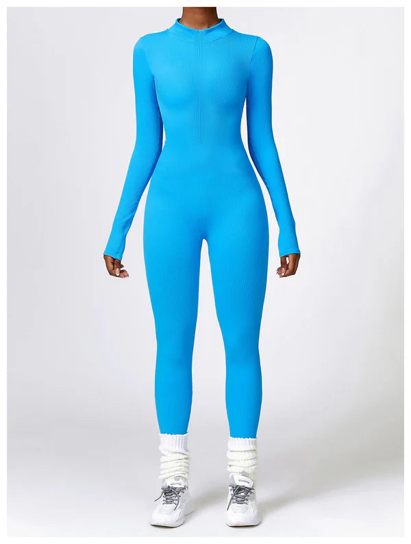 Lonnie - Jumpsuit Met Rits En Lange Mouwen