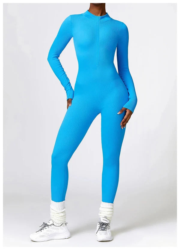 Lonnie - Jumpsuit Met Rits En Lange Mouwen