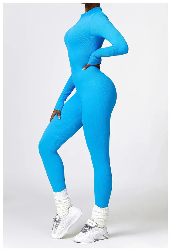 Lonnie - Jumpsuit Met Rits En Lange Mouwen