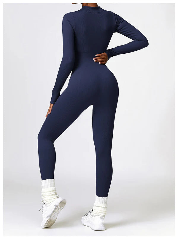 Lonnie - Jumpsuit Met Rits En Lange Mouwen