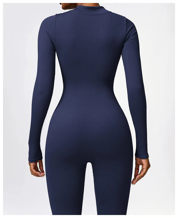 Lonnie - Jumpsuit Met Rits En Lange Mouwen