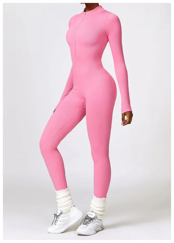 Lonnie - Jumpsuit Met Rits En Lange Mouwen