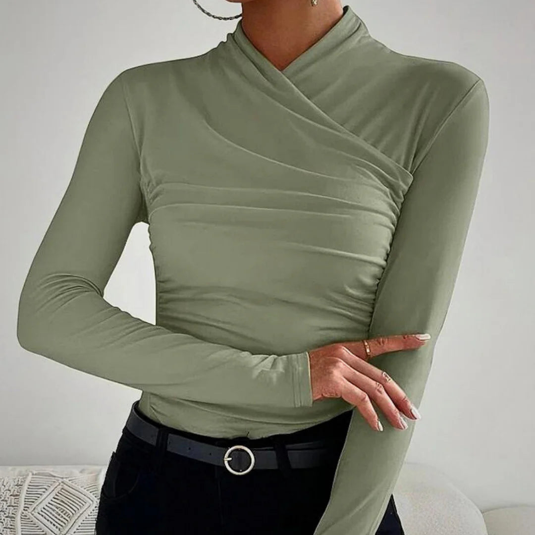 Luxe top met lange mouwen