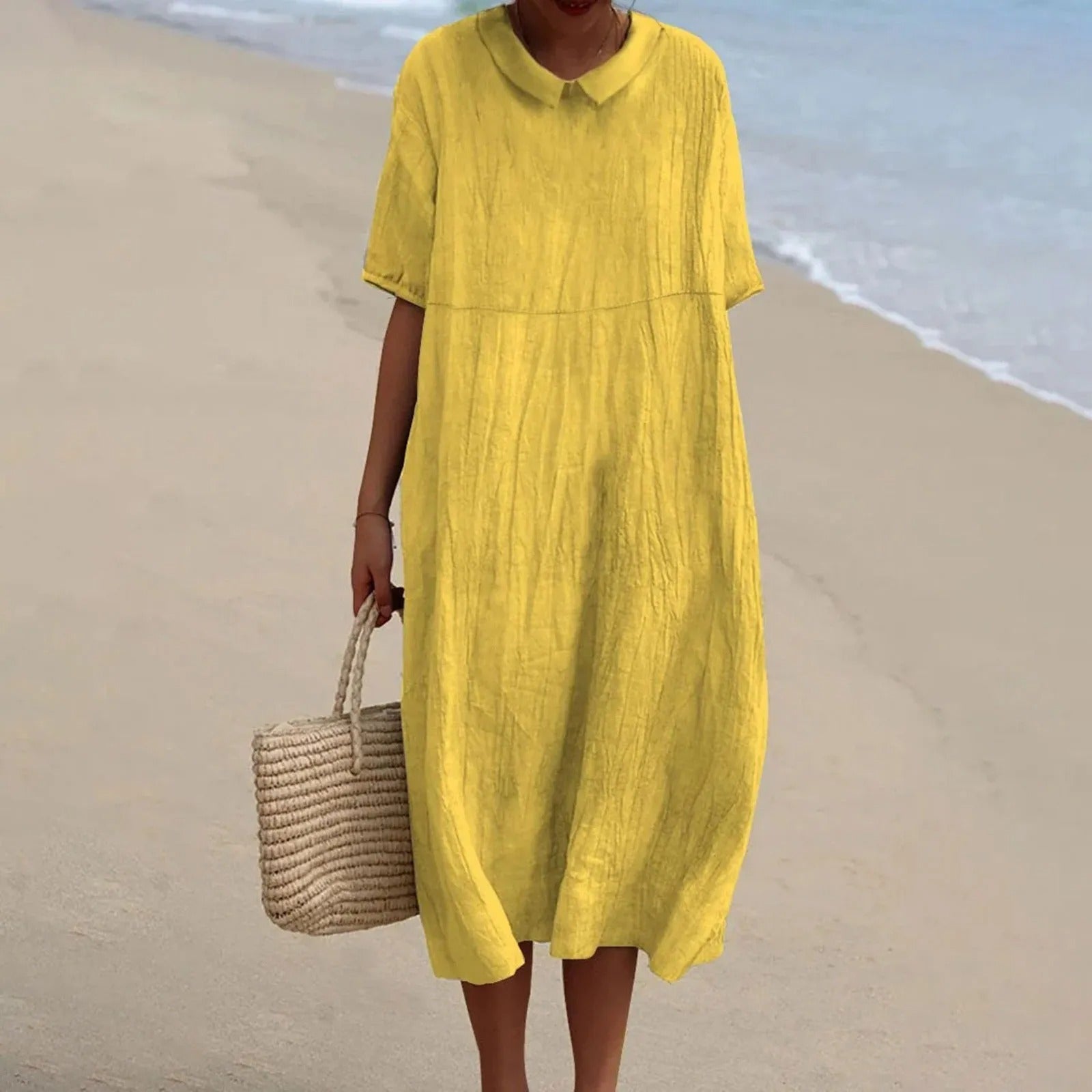 MM | Midi-jurk met V-hals