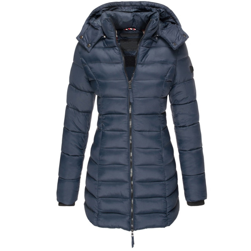 Herfst/Winter Donsjas | Dames donsjas met capuchon en rits