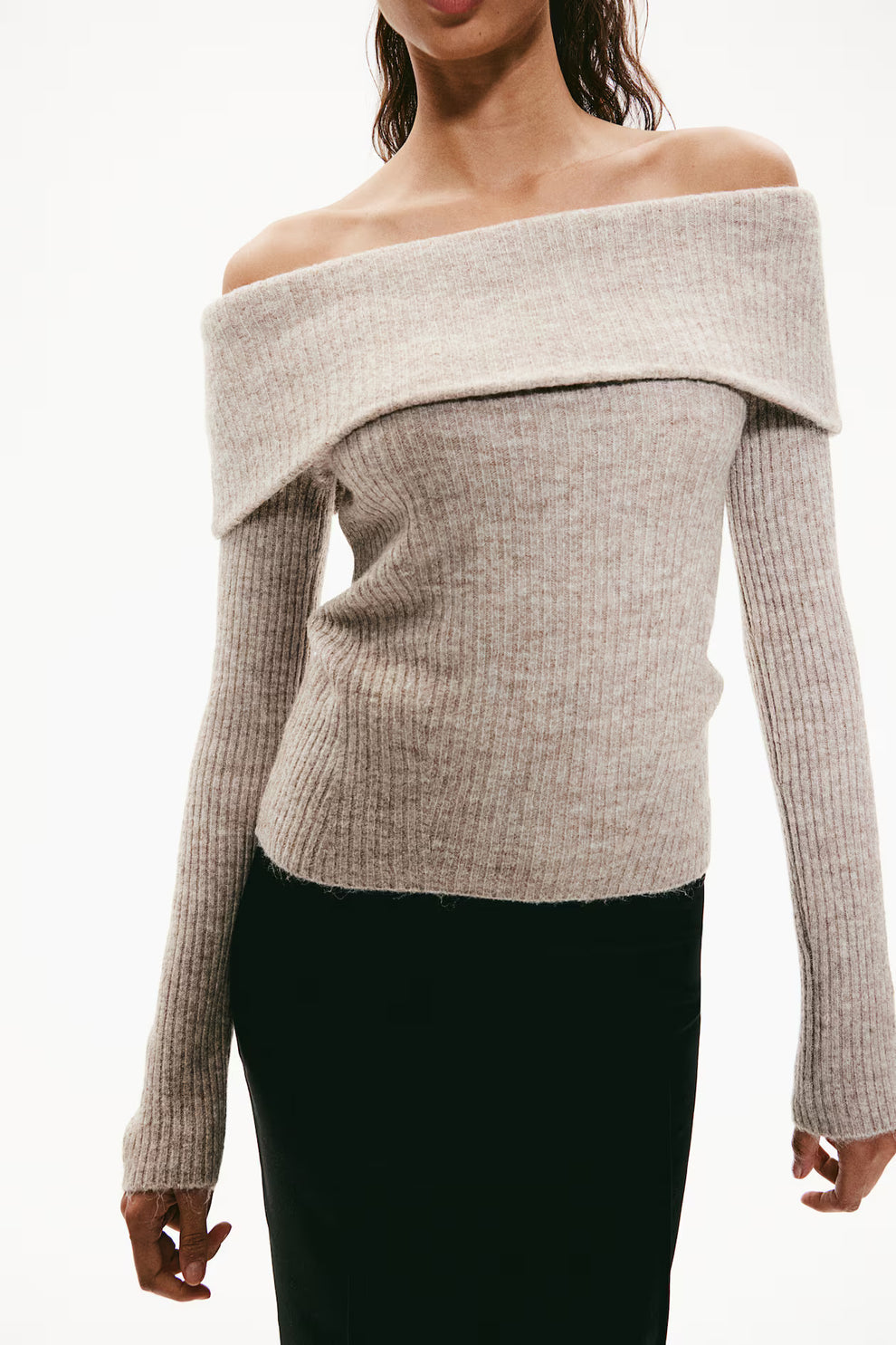 Marjorie | Dames off-shoulder trui met elegante losse pasvorm