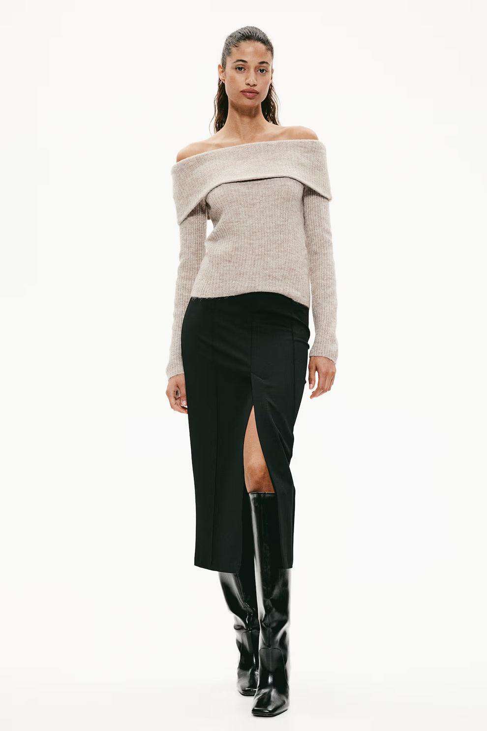 Marjorie | Dames off-shoulder trui met elegante losse pasvorm