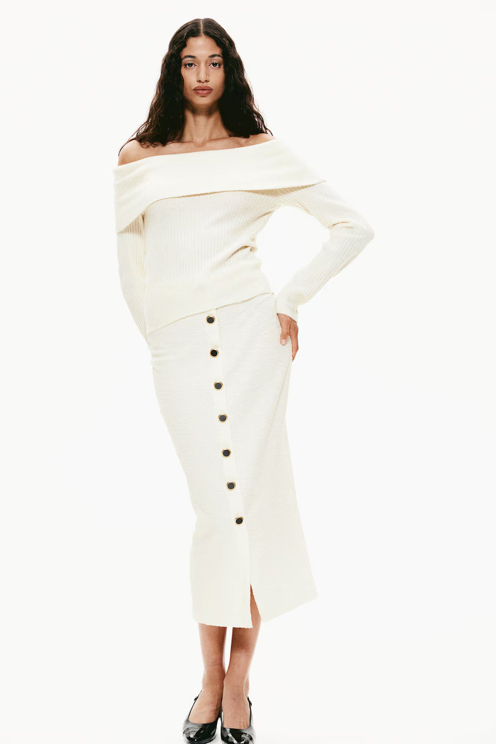 Marjorie | Dames off-shoulder trui met elegante losse pasvorm