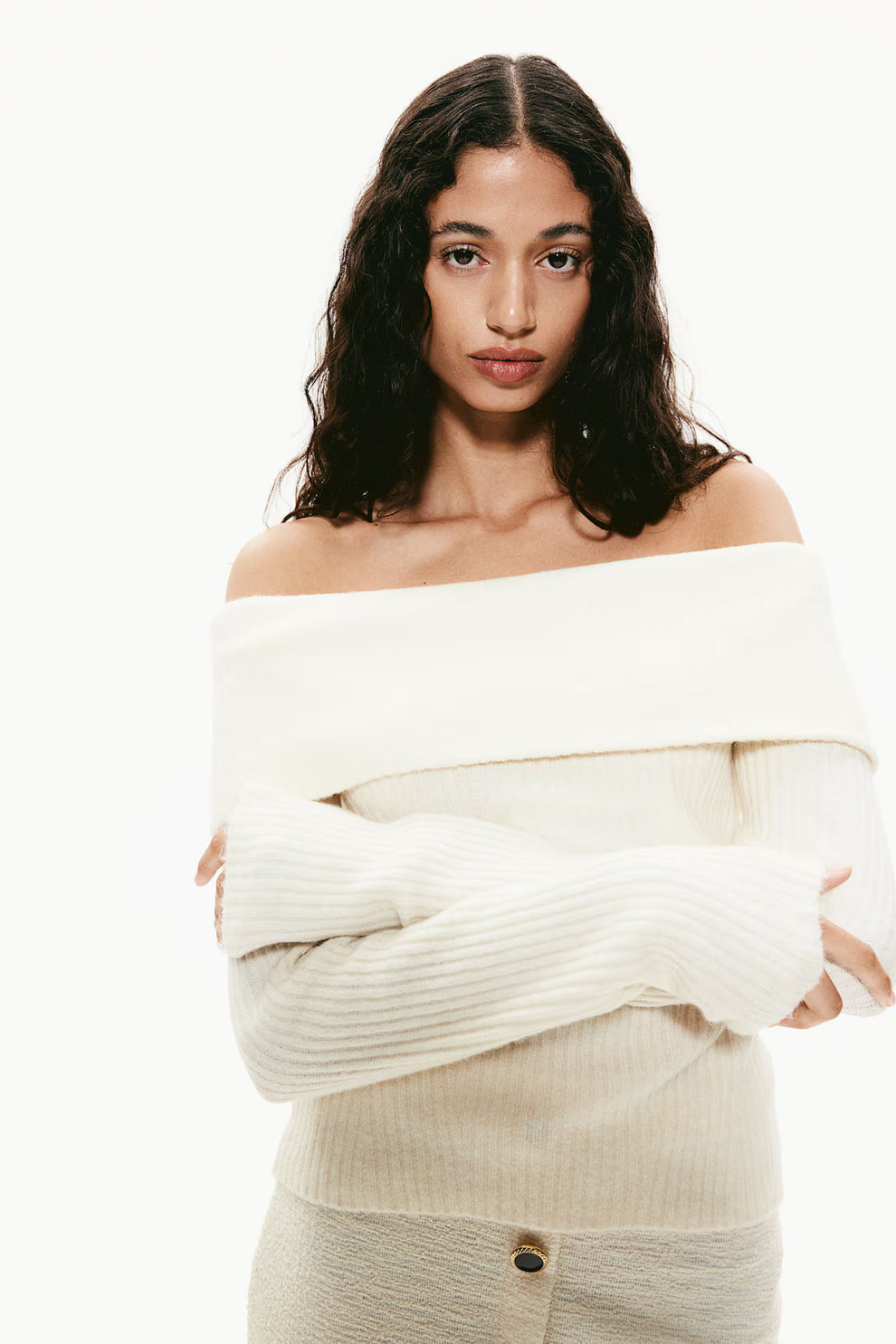 Marjorie | Dames off-shoulder trui met elegante losse pasvorm