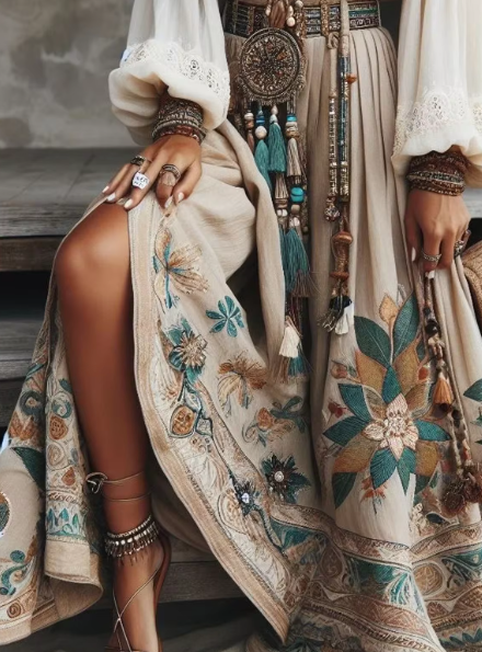 Maxime Rok | Vintage Boheemse Damesrok met Elegant Silhouet en Lichtgewicht Comfort